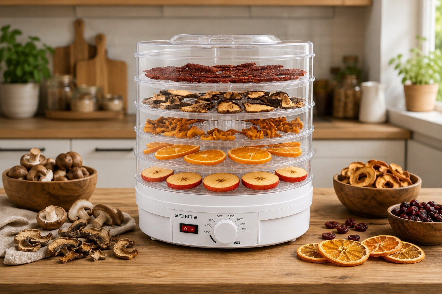 LARGE VEGETABLE FRUIT MUSHROOM HERB DRYER POWER 500W 5 TRAYS Manufacturer code SUSZARKA 500W | 5 TACEK | FAST_BUY