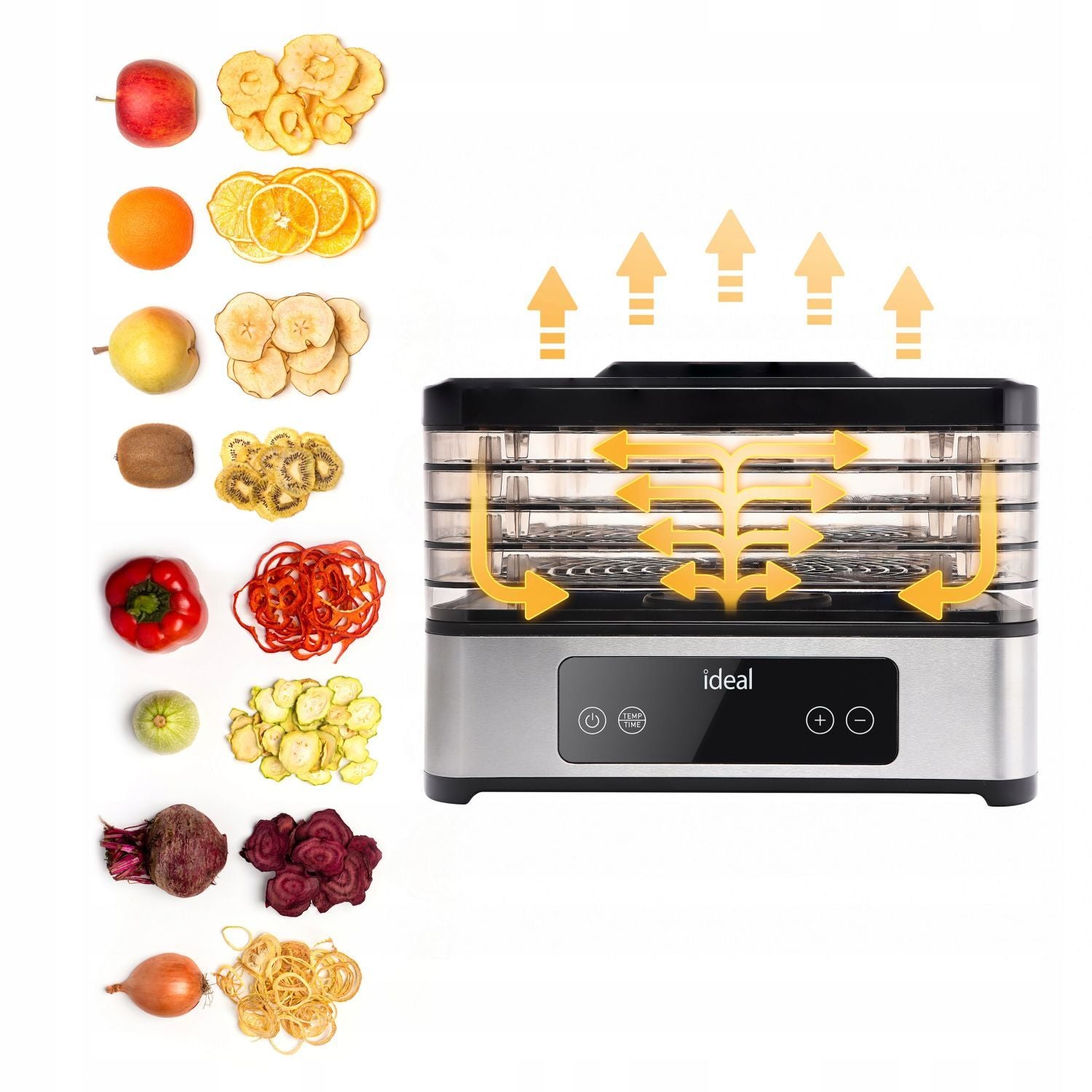 LARGE Vegetable Fruit Mushroom Dryer IDEAL INOX thermocouple 400W timer Brand Eldom