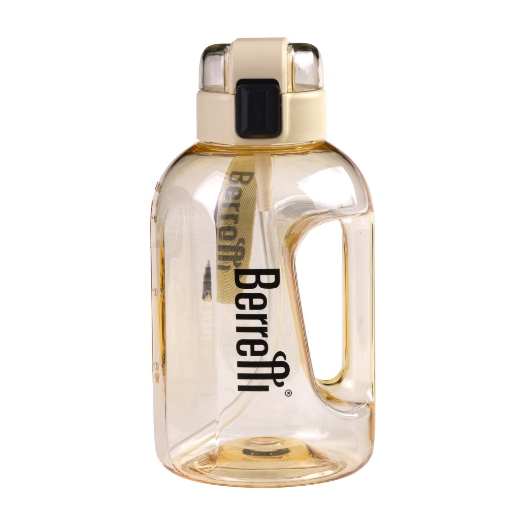 LARGE WATER BOTTLE 1,5L WATER BOTTLE WITH STRAW MEASURING CUP FOR TRAINING GYM LEASH Packaging status original