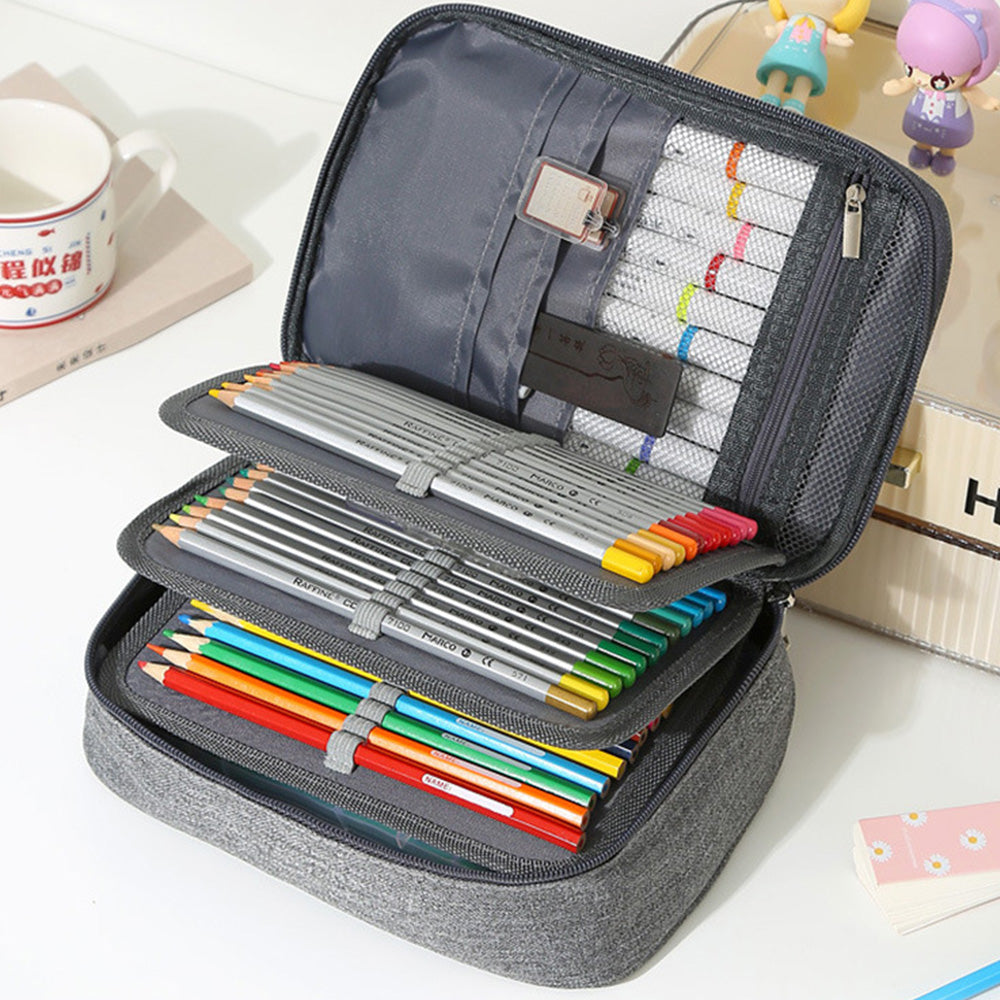 LARGE WATER-RESISTANT PENCIL CASE WITH ELASTIC HANDLES FOR 72 PENCILS Manufacturer code YMI UCHWYTAMI N