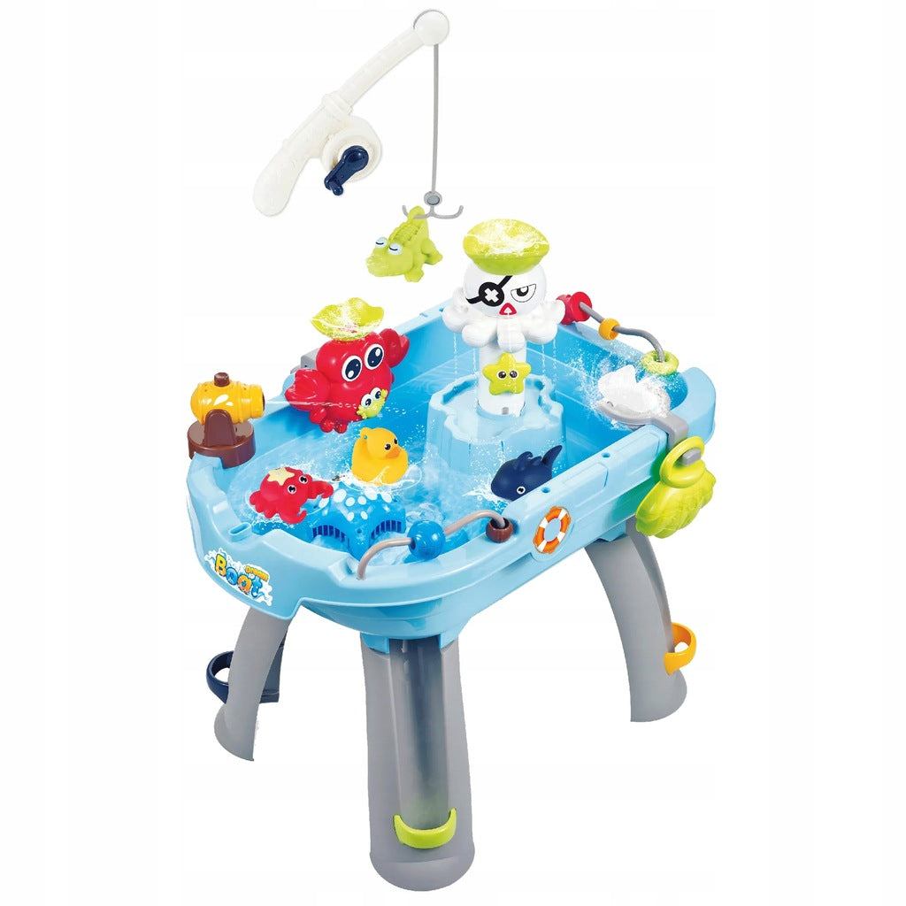 LARGE WATER TABLE PIRATE SHIP TO PLAY FISHING ROD MATADI Manufacturer code Stolik wodny Statek piracki