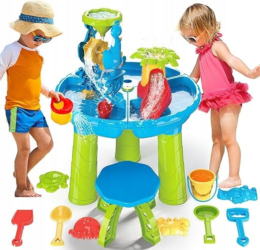 LARGE WATER TABLE SANDBOX WATER FUN + SAND TOOLS FOR BABY