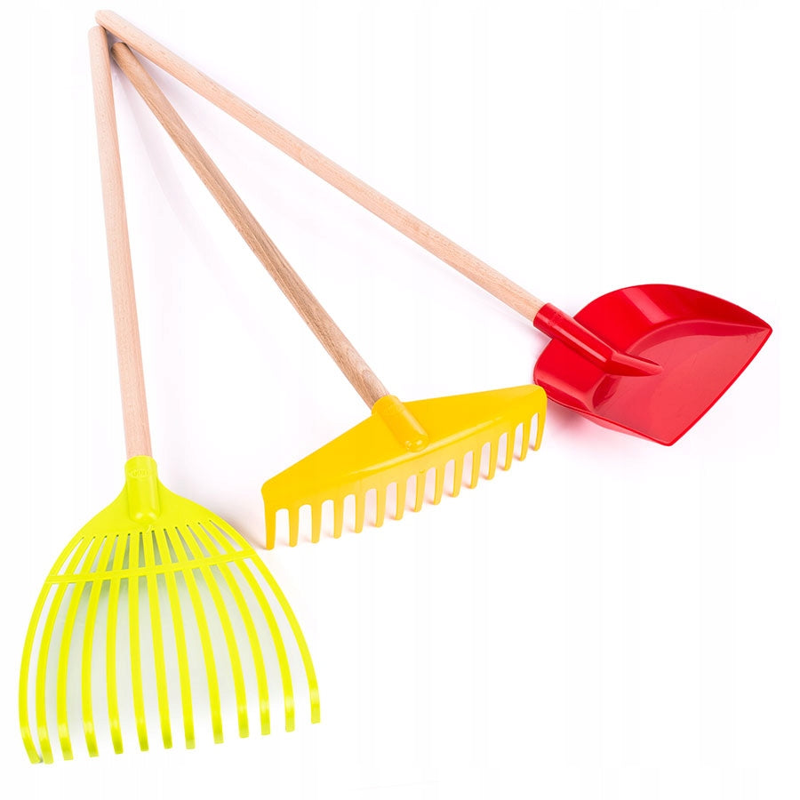 LARGE WHEELBARROW SPATULA RAKE GLOVES WATERING CAN SET Brand Świat Dziecka