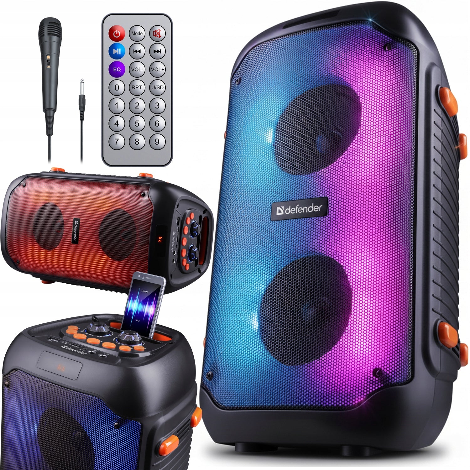 LARGE WIRELESS BLUETOOTH SPEAKER MOBILE KARAOKE SOUND SYSTEM