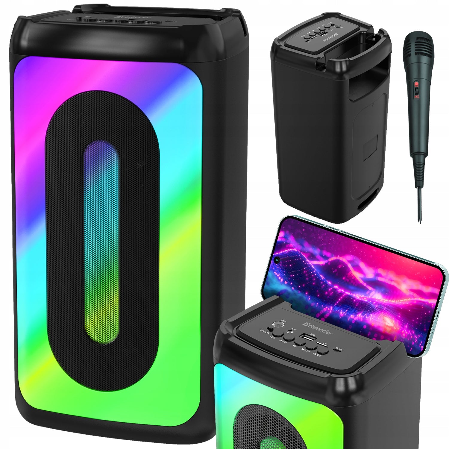 LARGE WIRELESS SPEAKER BOOMBOX MOBILE KARAOKE SOUND SYSTEM