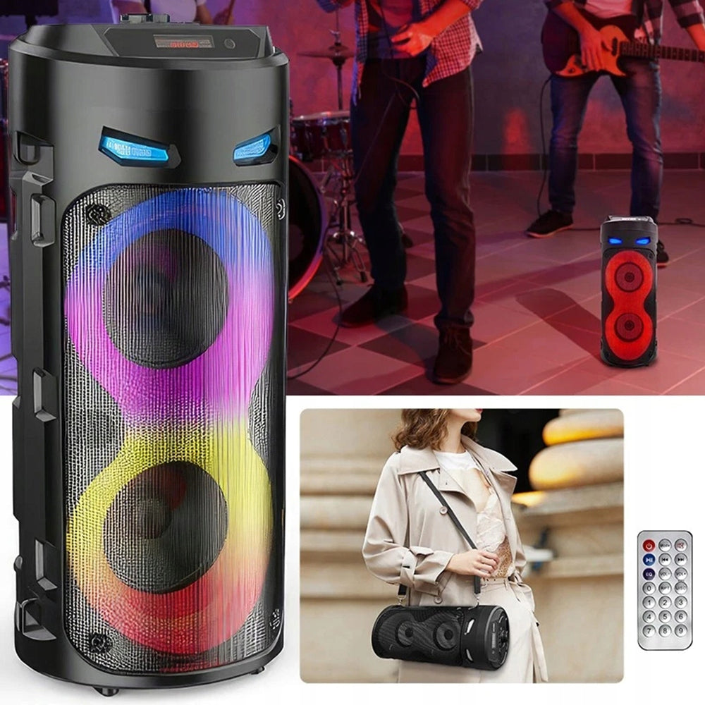 LARGE WIRELESS SPEAKER BOOMBOX MOBILE SOUND SYSTEM WITH MICROPHONE Brand Bedee