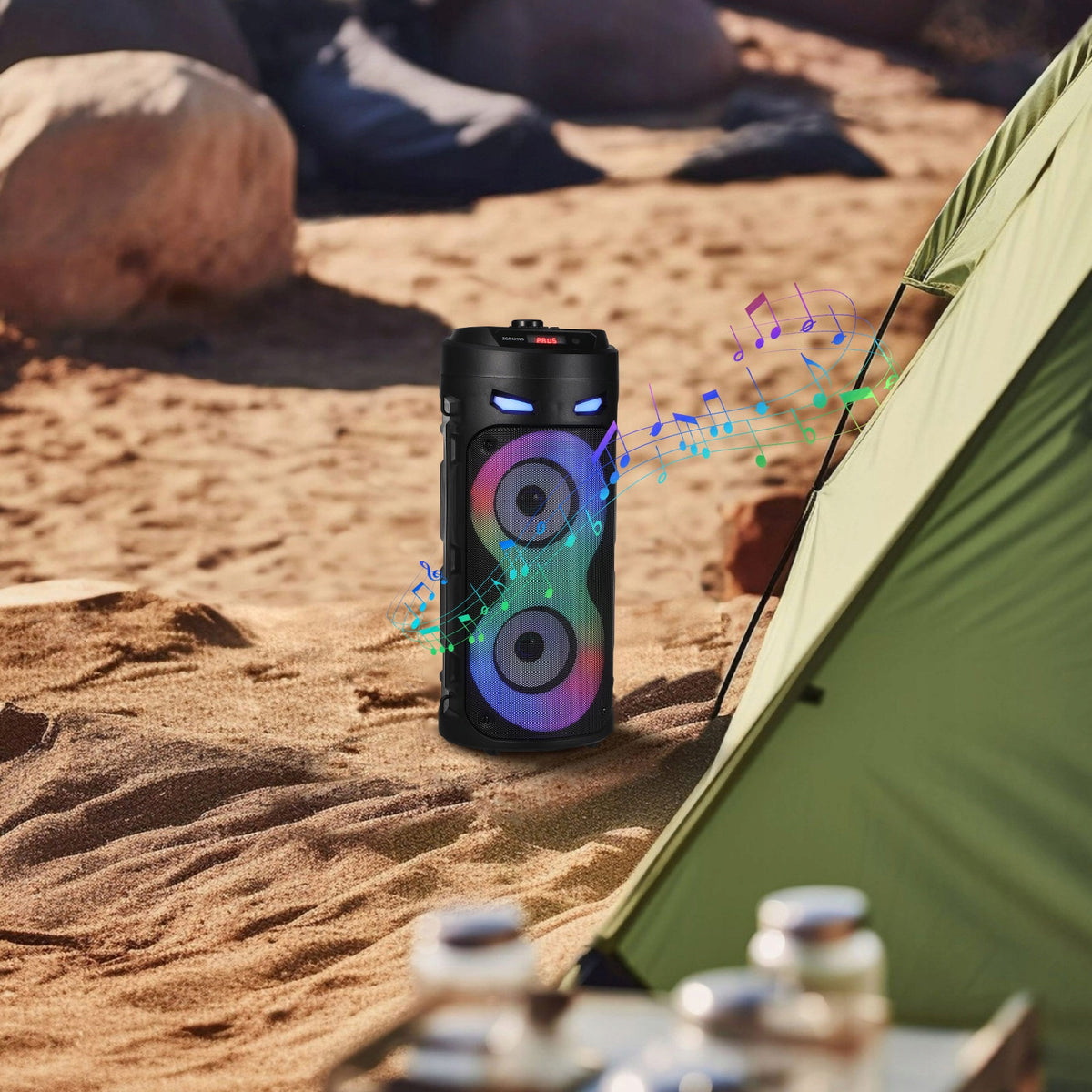 LARGE WIRELESS SPEAKER MOBILE KARAOKE SOUND SYSTEM WITH MIC AND REMOTE Manufacturer code 4896031772360