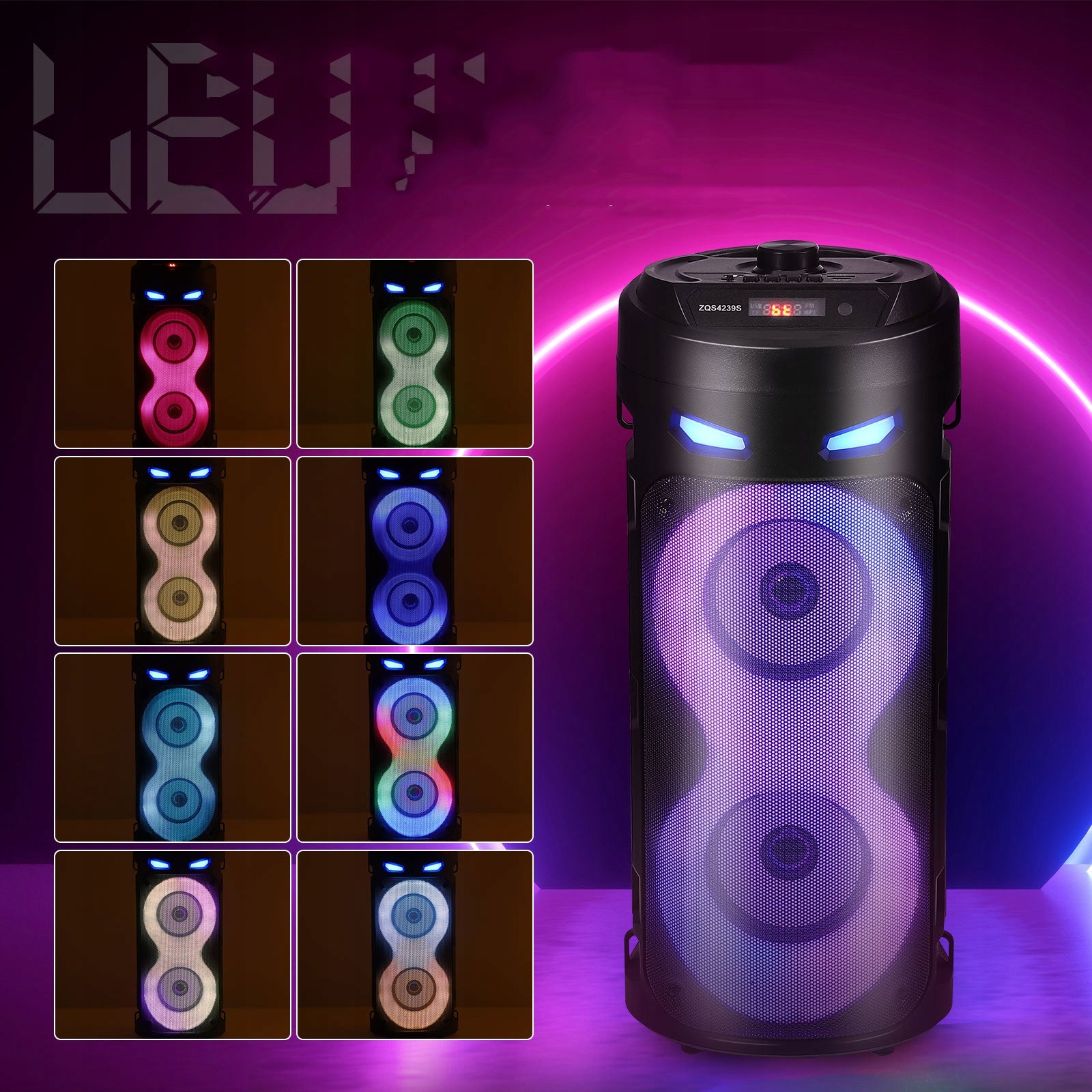 LARGE WIRELESS SPEAKER MOBILE KARAOKE SOUND SYSTEM WITH MIC AND REMOTE Packaging status original