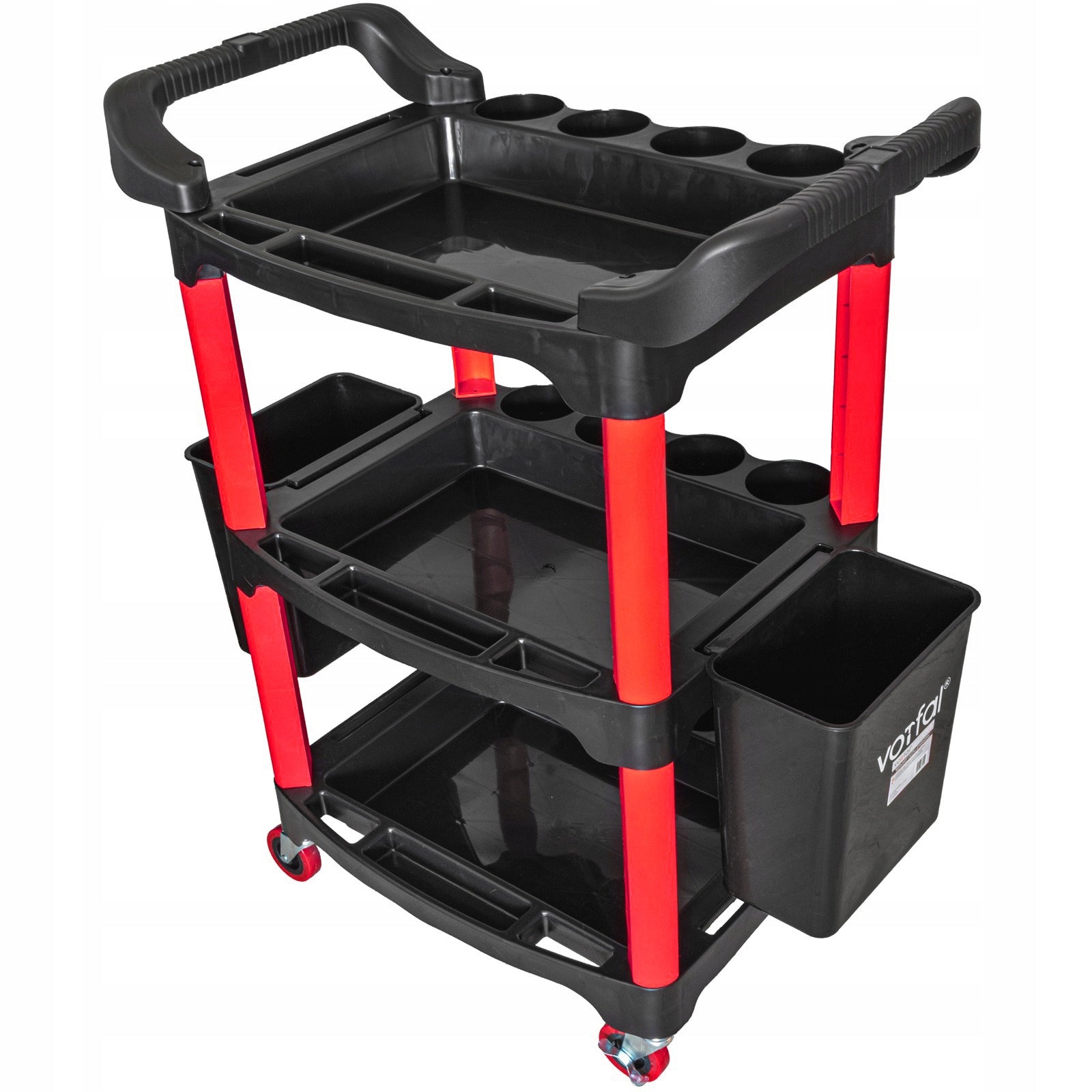 LARGE WORKSHOP TOOL TROLLEY SERVICE CABINET 3 SHELVES SWIVEL WHEELS Product width 84 cm