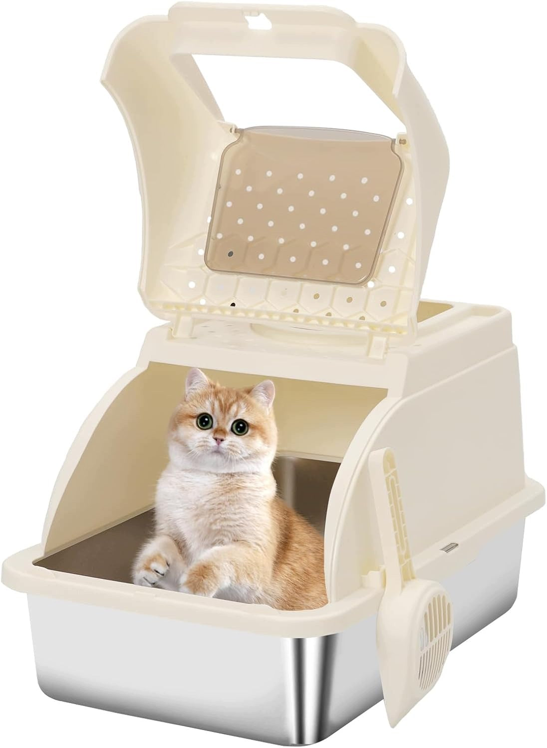 LARGE cat litter box XXL STAINLESS STEEL for litter 2 modular inputs Manufacturer code GAB9