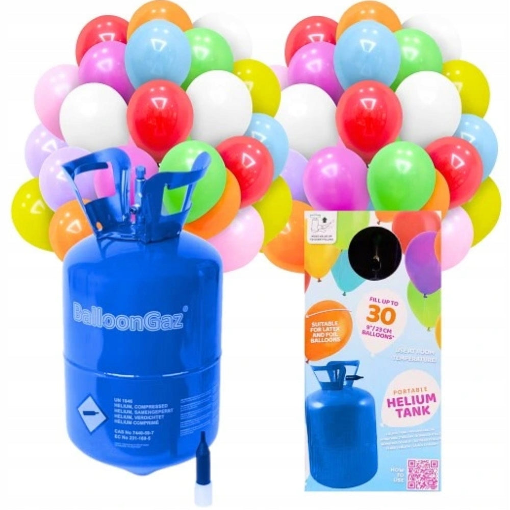 LARGE cylinder with HELIUM for balloons PARTY BIRTHDAY WEDDING BAPTISM + 50 balloons