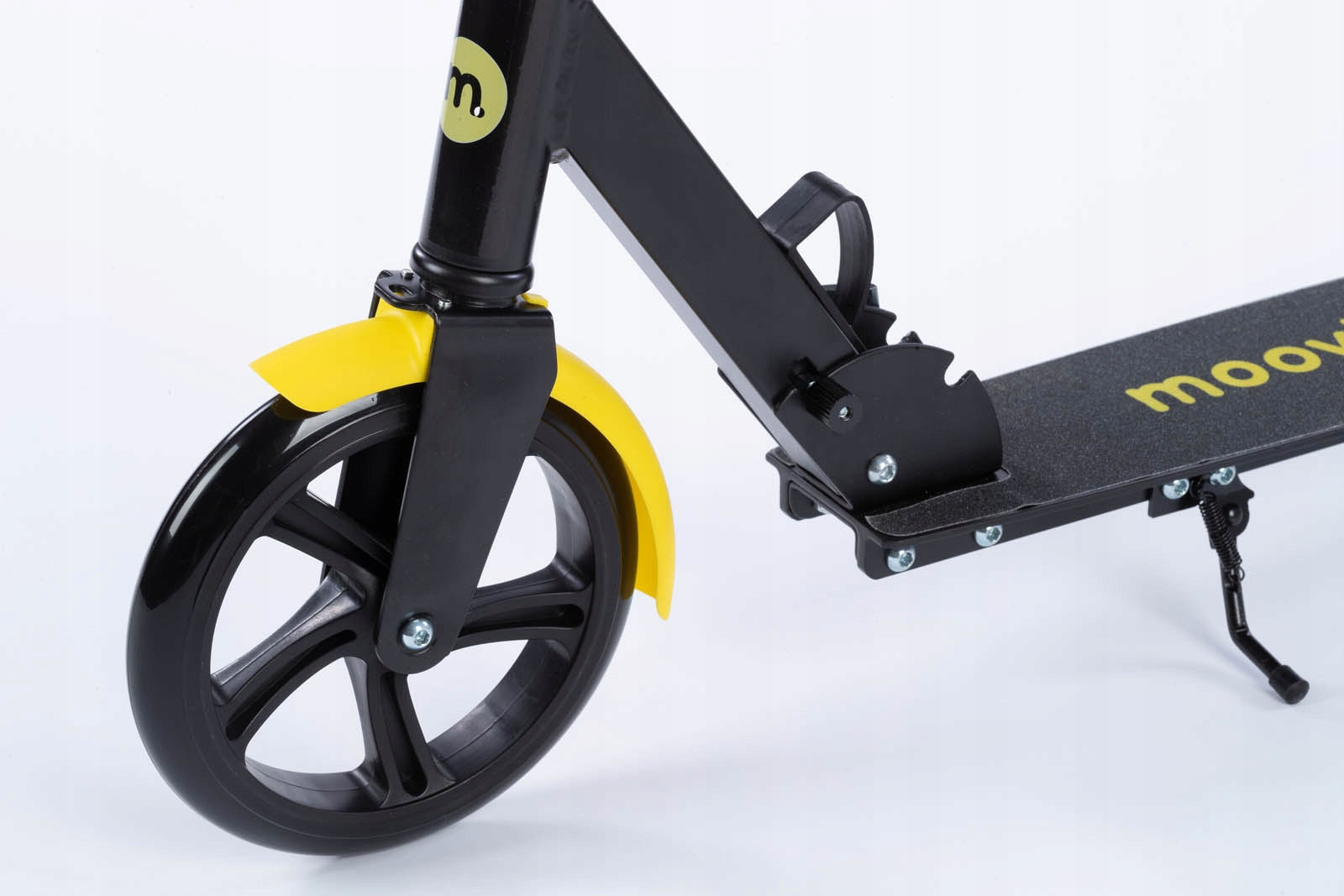LARGE foldable scooter MOOVKEE 200mm up to 100kg Color black yellow