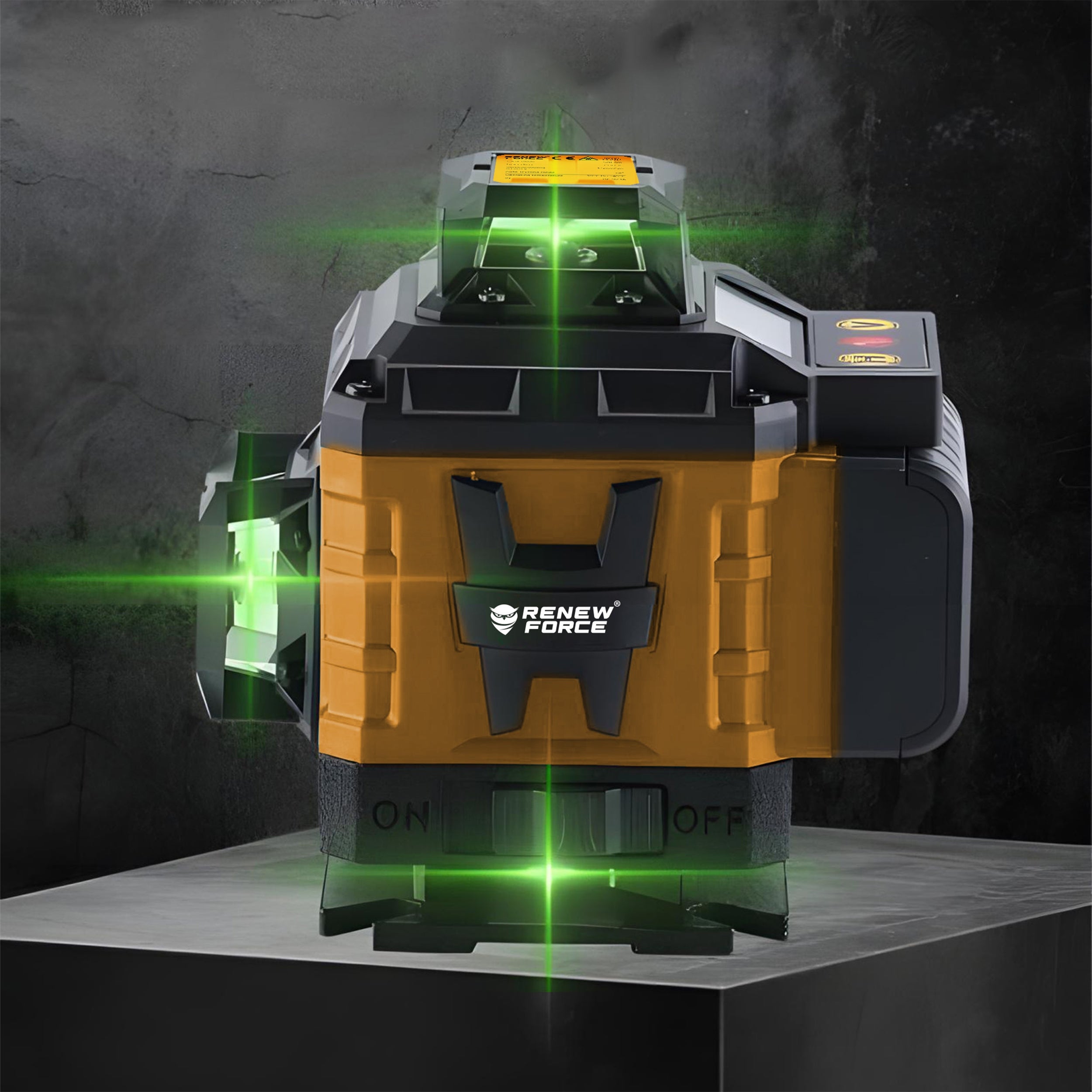 LASER CROSS LASER LEVEL 40 M LASER SELF-LEVELING SUITCASE Manufacturer code LASER SAMOPOZIOMUJĄCY ŻÓŁTY ZE STATYWEM 360