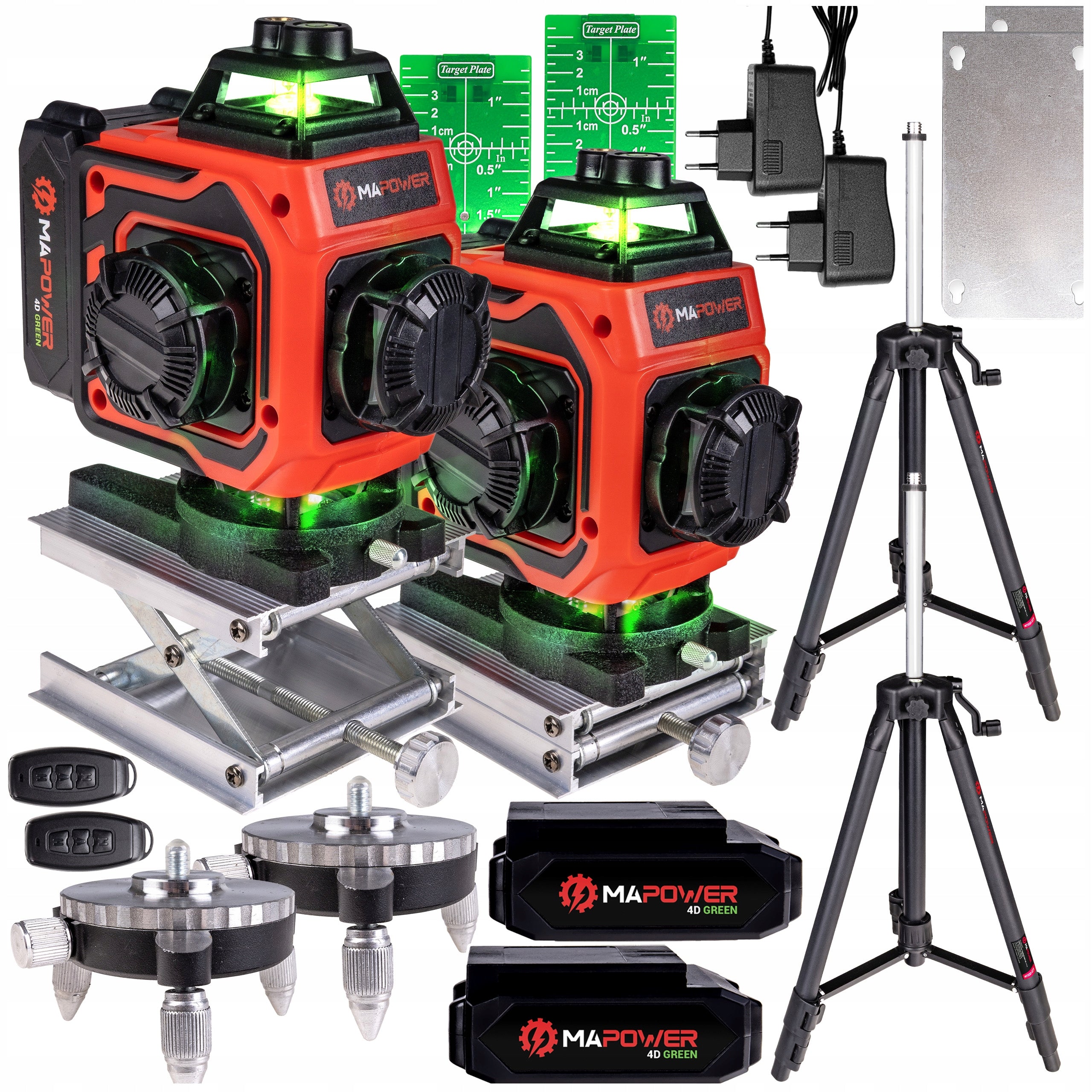 LASER CROSS LASER LEVEL 4D PLANE GREEN + TRIPOD 120CM