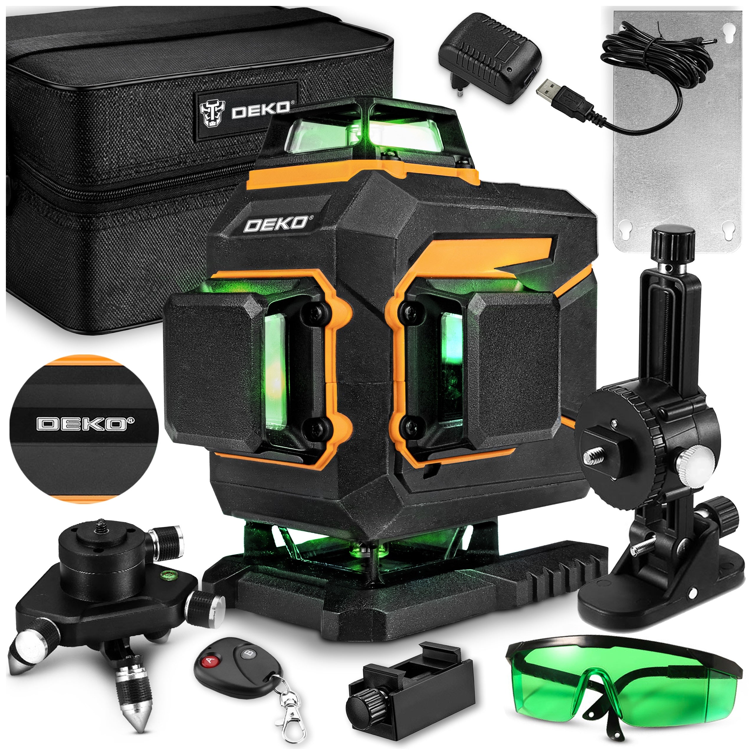 LASER CROSS LEVEL LASER 360 PRO PLANE 4D GREEN DEKO