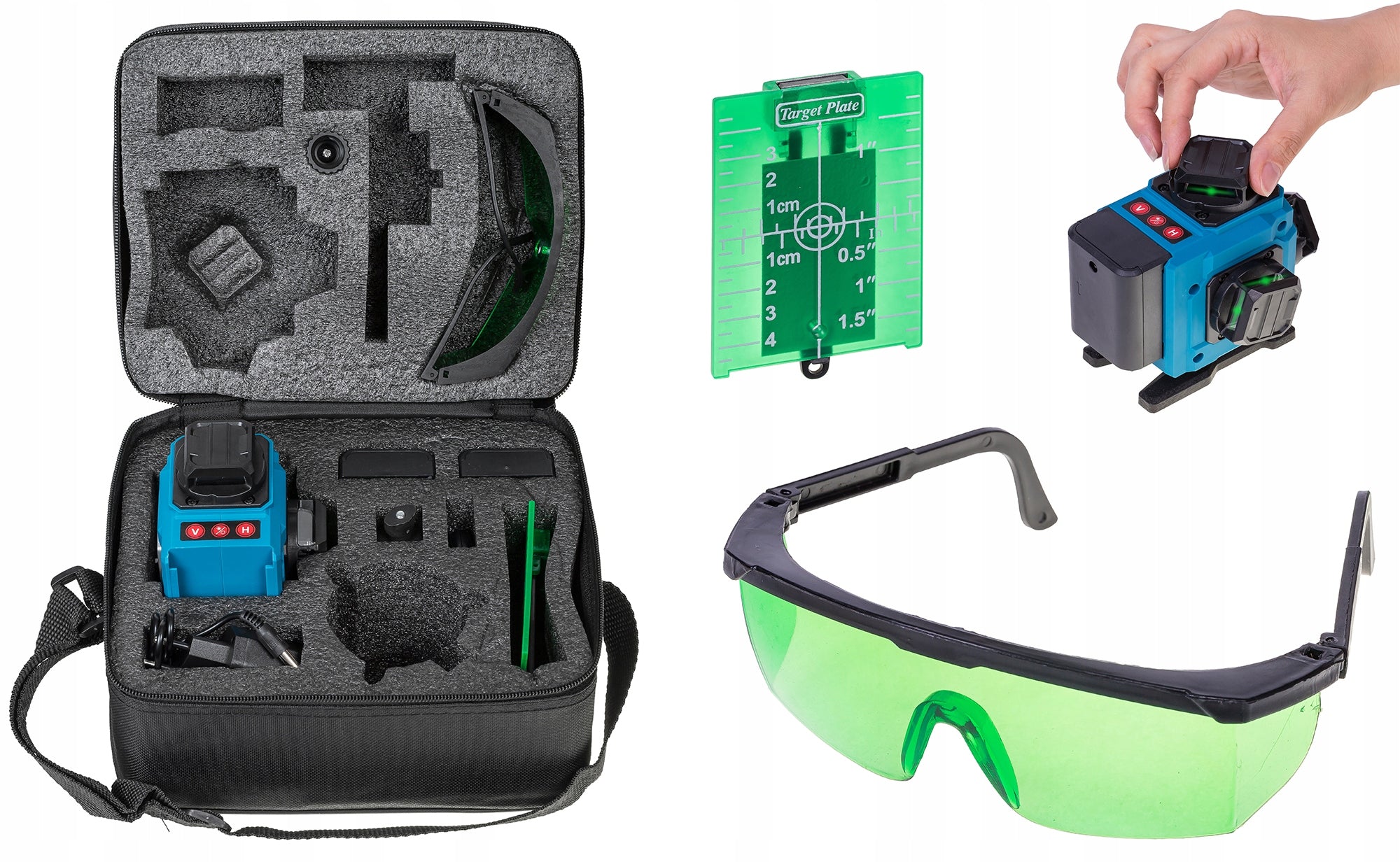 LASER LEVEL 360° CROSS LASER 4D ROTARY WINDOW SET Brand Linbox