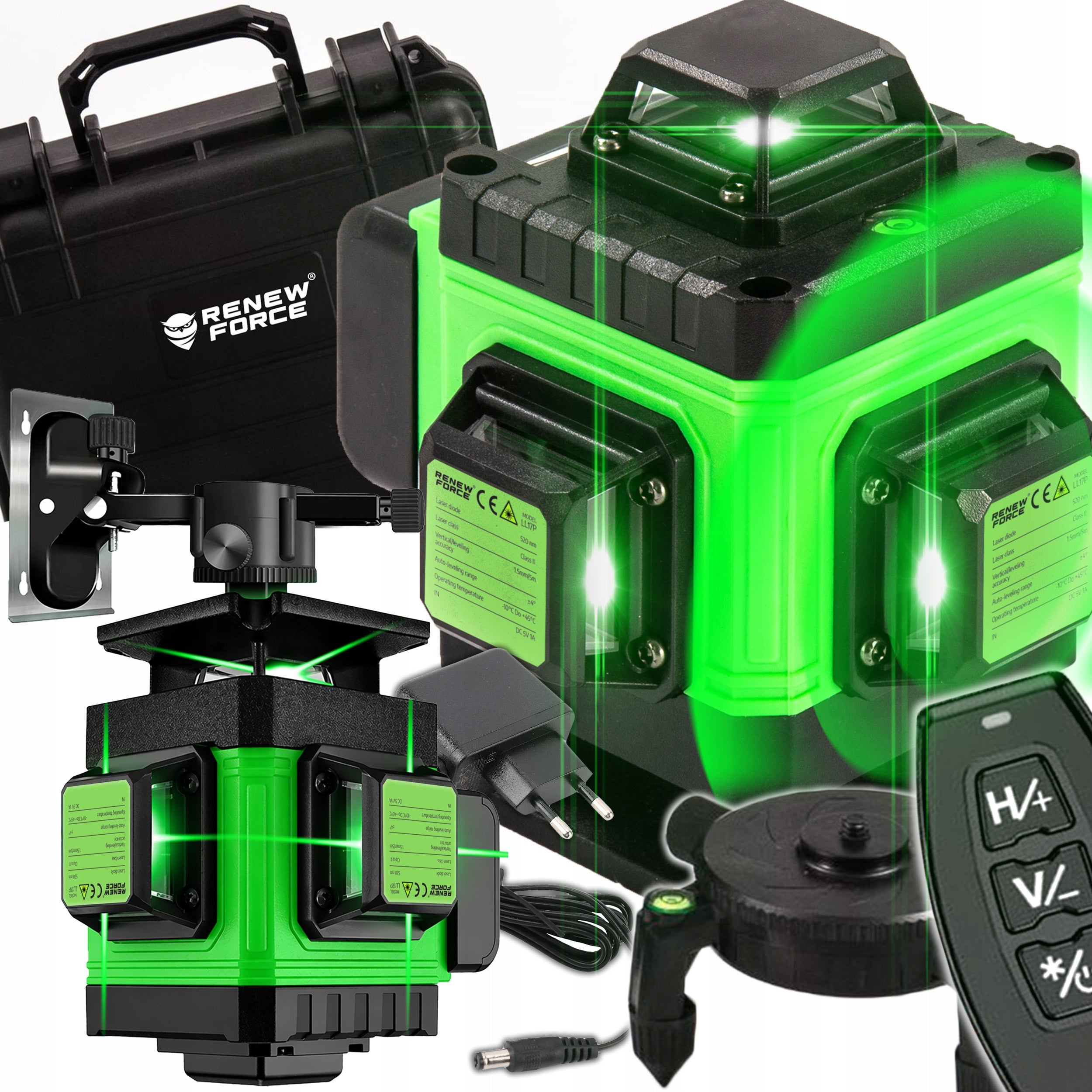 LASER LEVEL 360 PLANE 3D 16 LINE CROSS LASER GREEN PRO