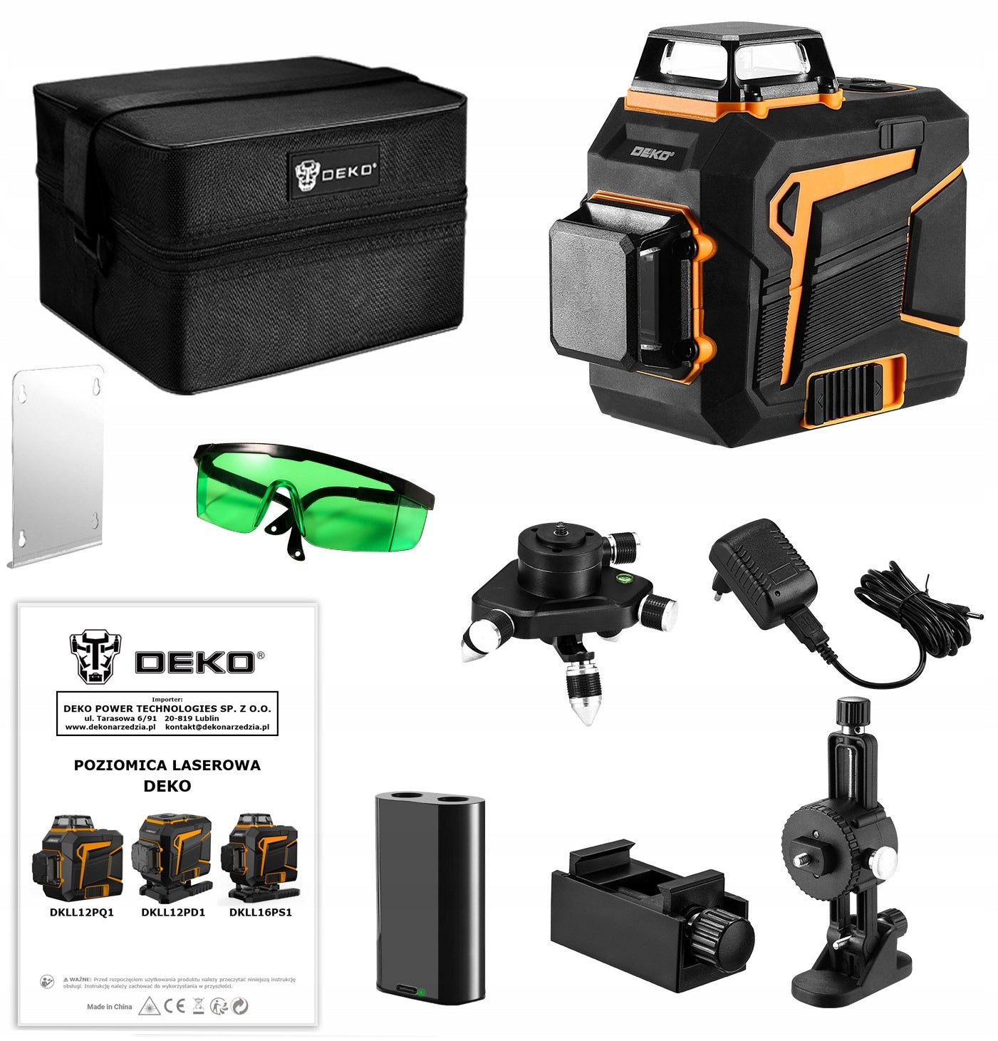 LASER LEVEL 360 PLANE 3D CROSS LASER PRO GREEN DEKO Brand DEKO