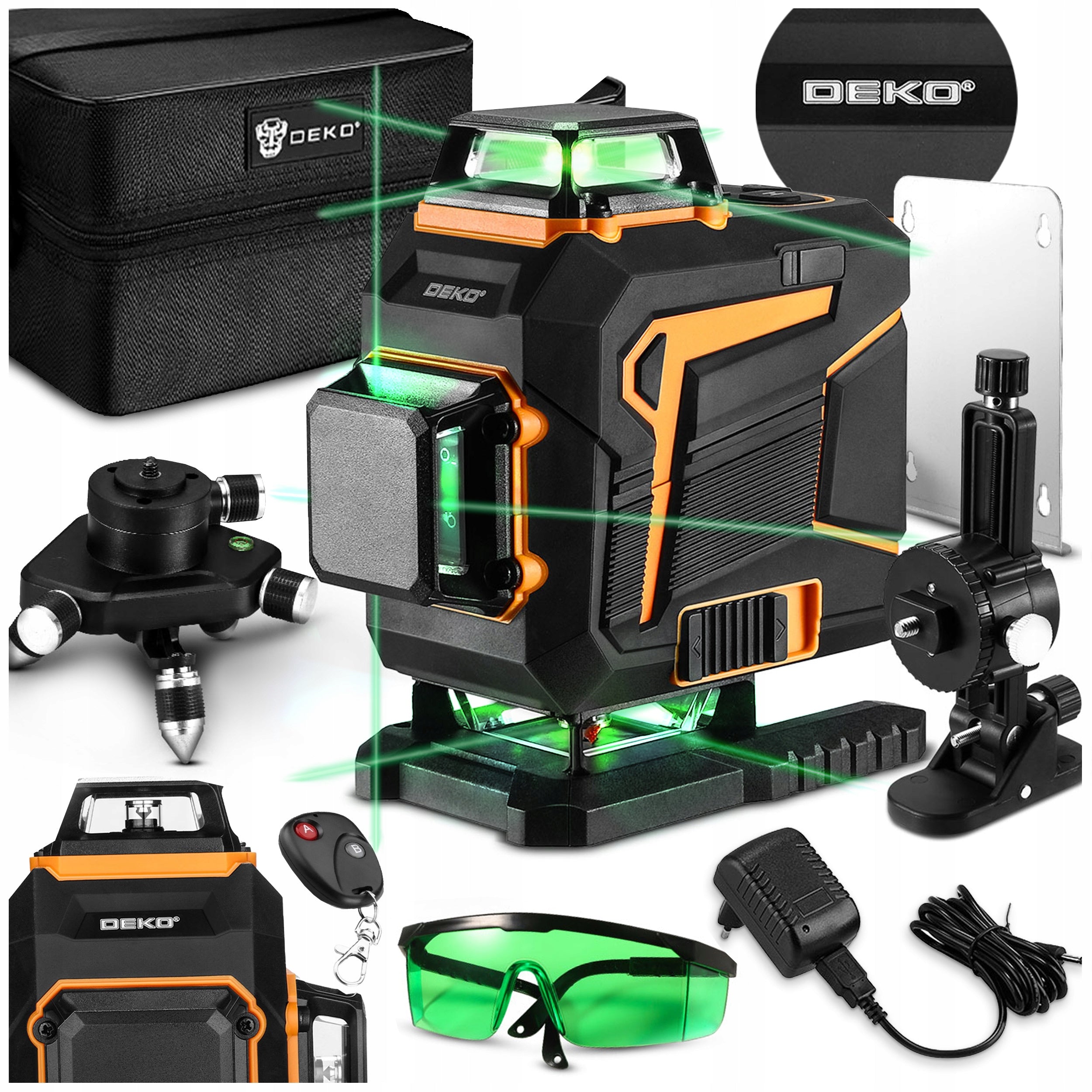 LASER LEVEL 360 PLANE 4D CROSS LASER PRO GREEN DEKO