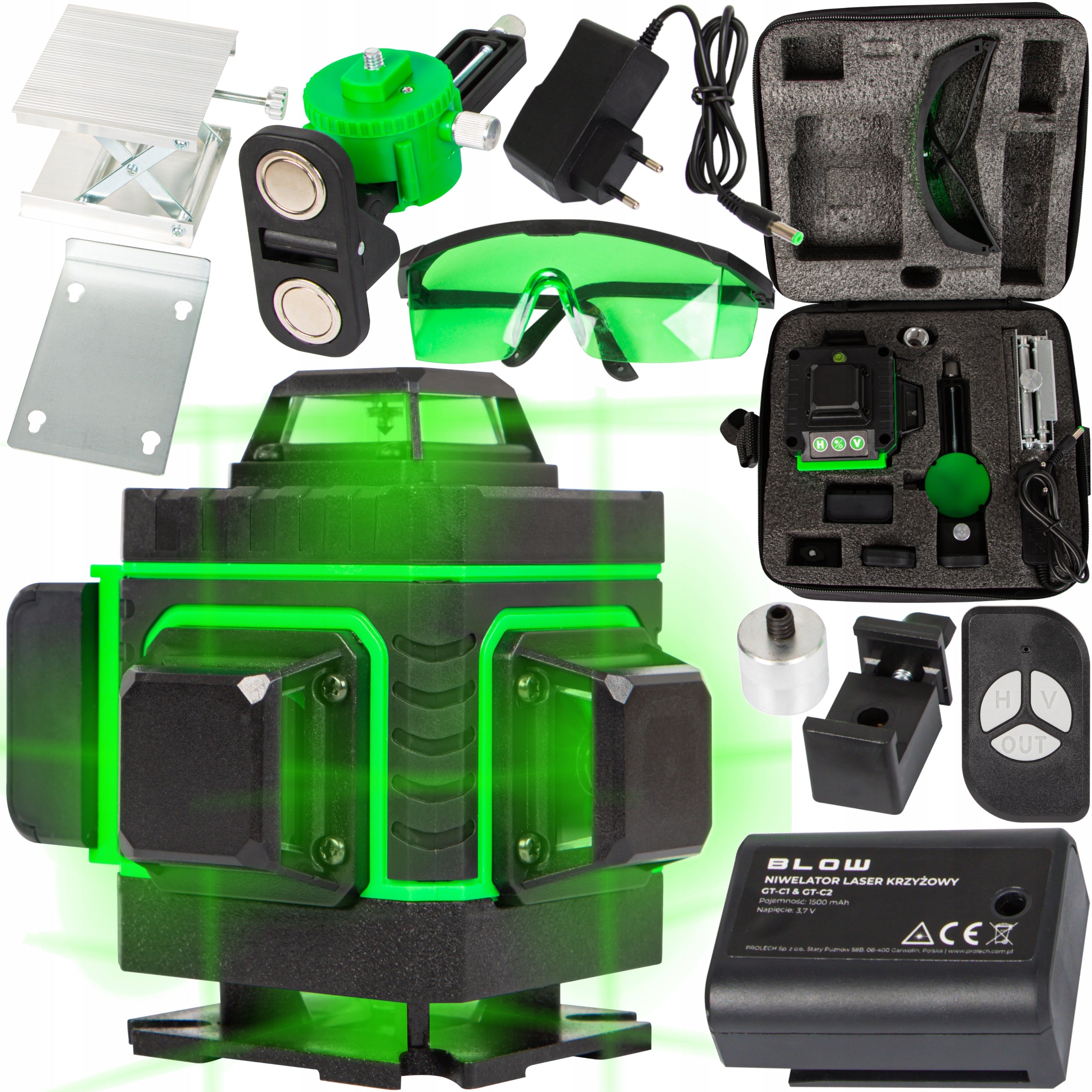 LASER LEVEL 360 PLANE 4D CROSS LASER SET PRO 16 LINES