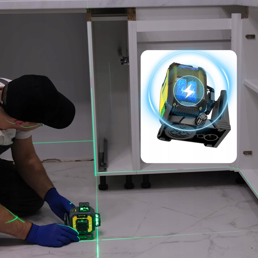 LASER LEVEL 3D 12 LINES FIRECORE F93 GREEN BUNDLE SUITCASE Manufacturer code F93