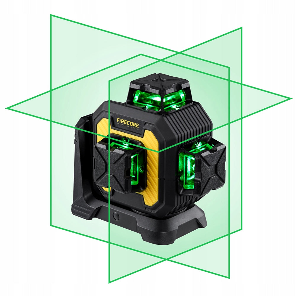 LASER LEVEL 3D 12 LINES FIRECORE F93 GREEN BUNDLE SUITCASE Packaging status original
