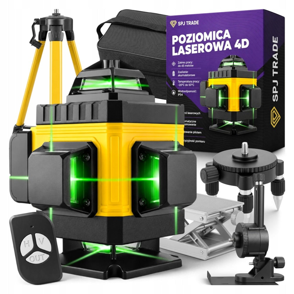 LASER LEVEL 4D LEVEL 16 CROSS LINE 360 LASER TRIPOD SET
