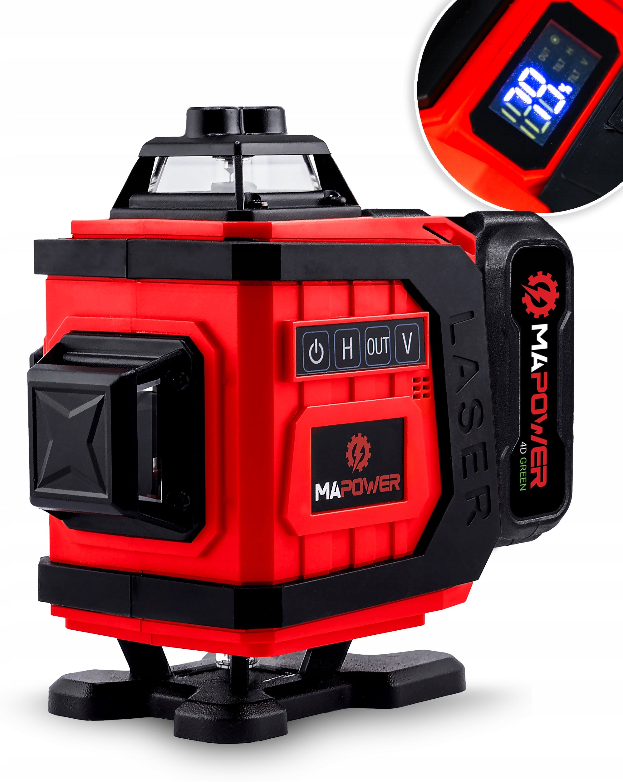 LASER LEVEL CROSS LASER 360 4D GREEN ELECTRONIC COMPENSATOR Packaging status original