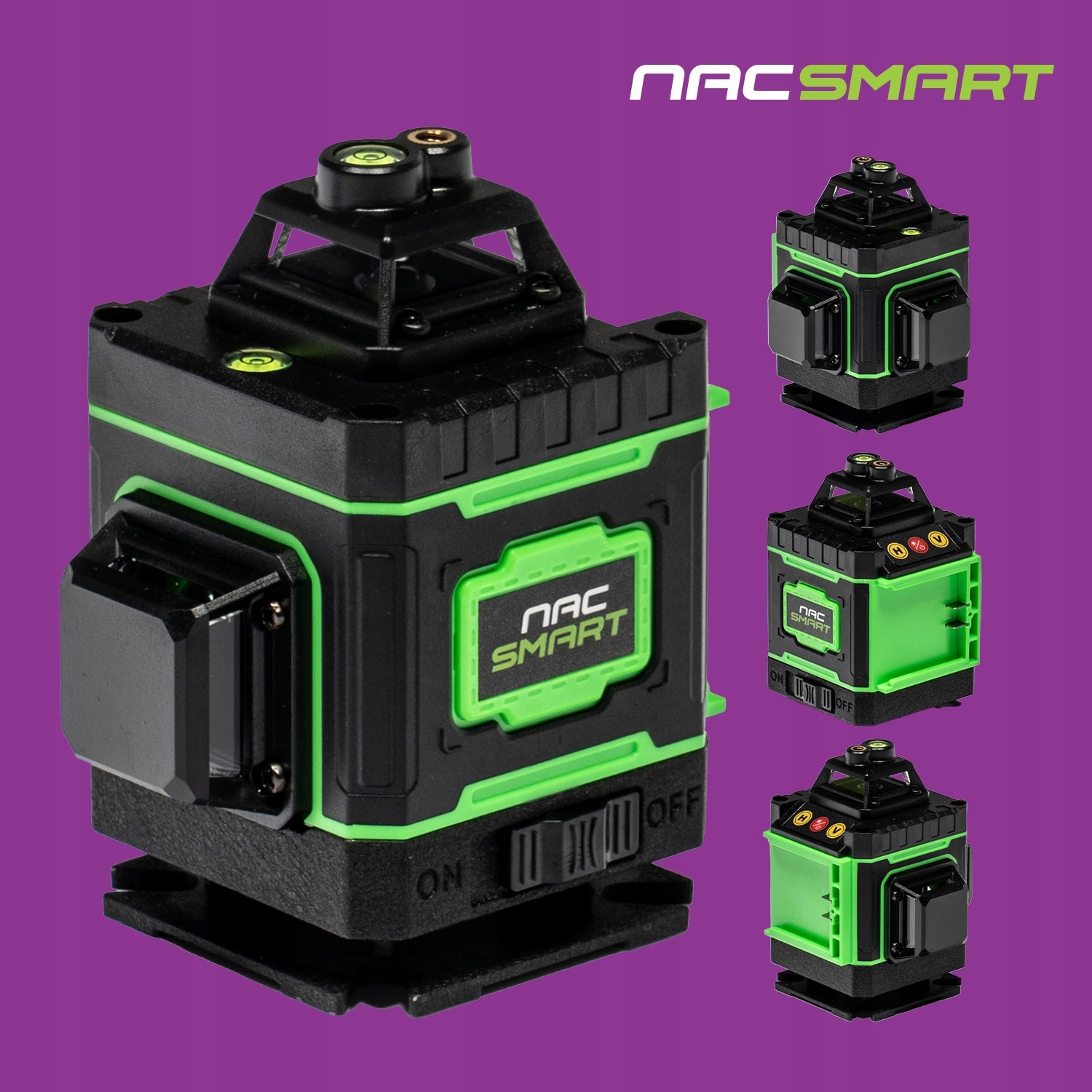 LASER LEVEL CROSS LASER 4D 360 16 LINE REMOTE CONTROL TRIPOD NAC SMART Packaging status original