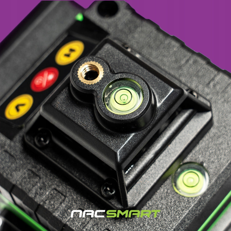 LASER LEVEL CROSS LASER 4D 360 16 LINE REMOTE CONTROL TRIPOD NAC SMART Power supply rechargeable battery