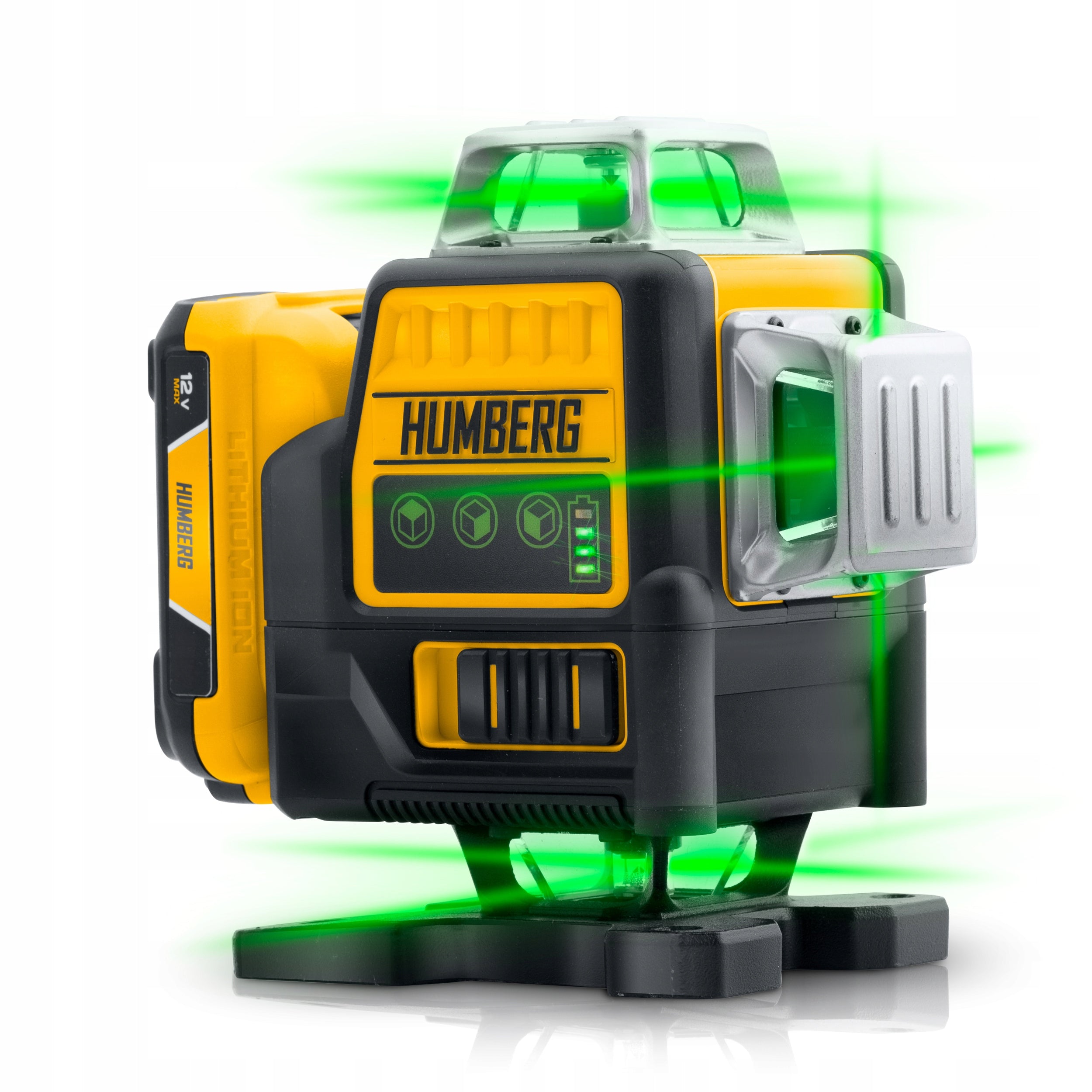 LASER LEVEL CROSS LASER 4D SELF LEVELING 50m SET HUMBERG Packaging status original