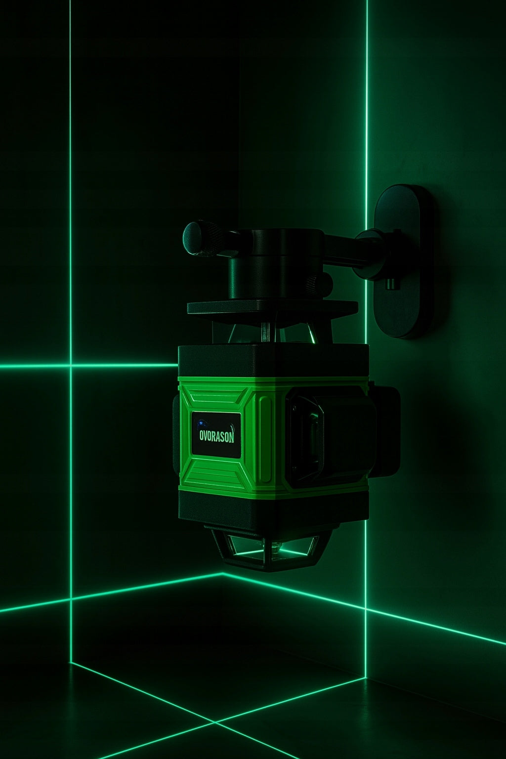 LASER LEVEL CROSS LASER GREEN SELF-LEVELING 4D 360 2 BATTERIES Brand Ondragon