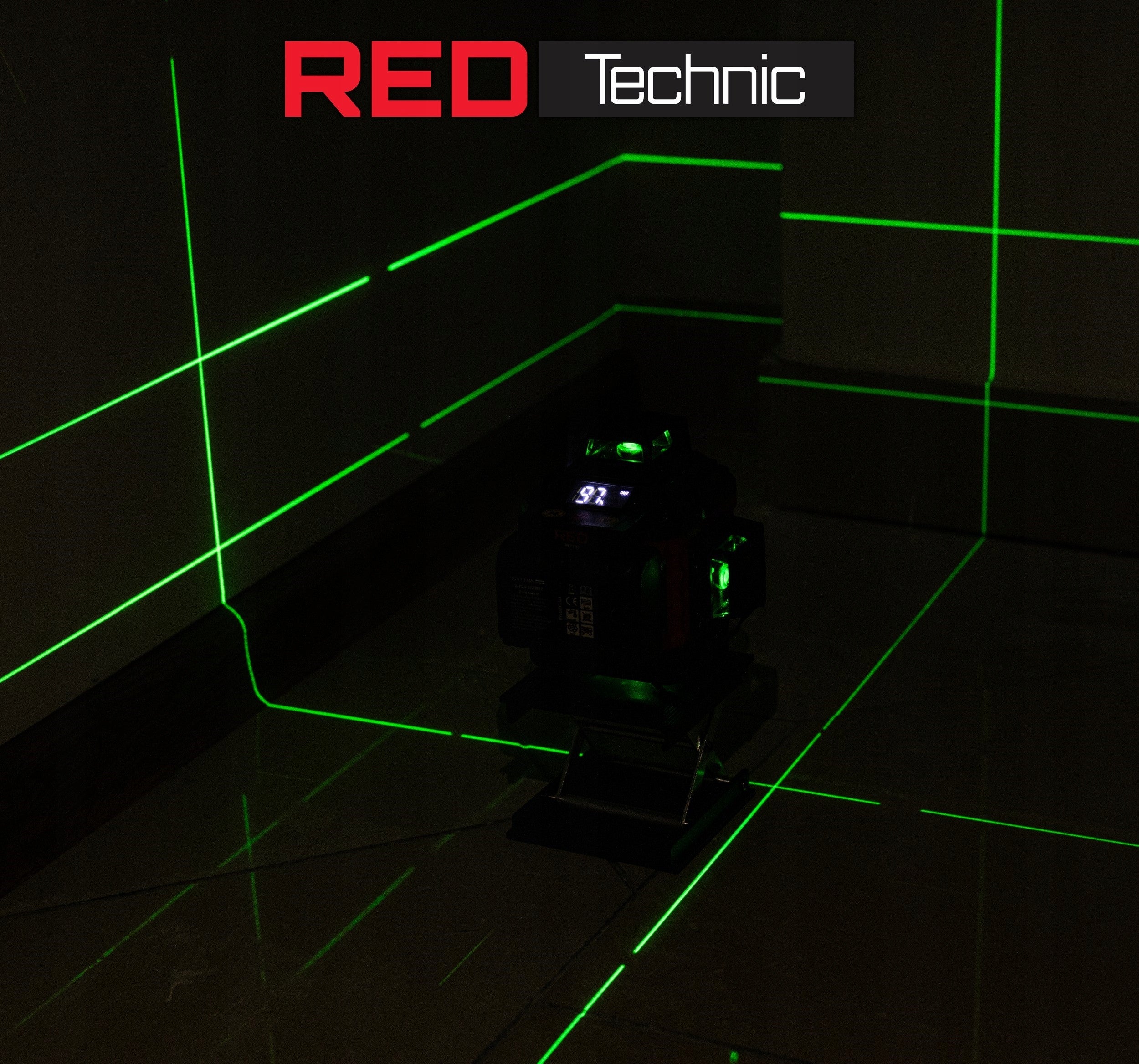 LASER LEVEL CROSS LASER GREEN SELF-LEVELING 4D 360 BATTERIES Model RTPLK0036