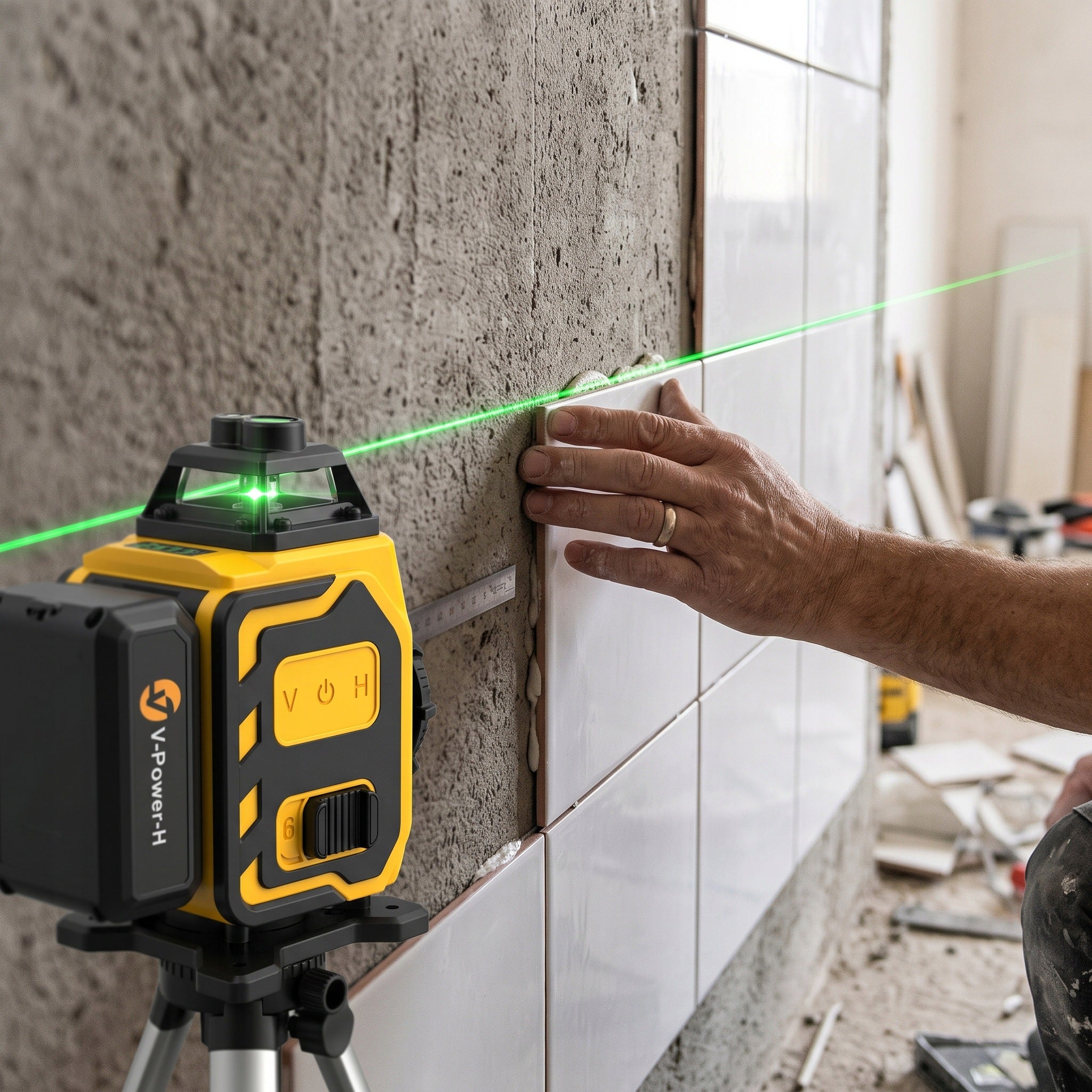 LASER LEVEL PLANE CROSS LASER 360 4D 16 LINES PRO GREEN Packaging status original