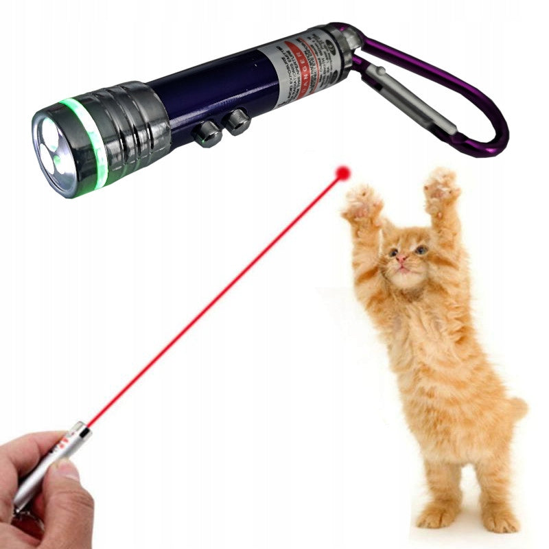 LASER POINTER LASER FLASHLIGHT CAT TOY 3IN1