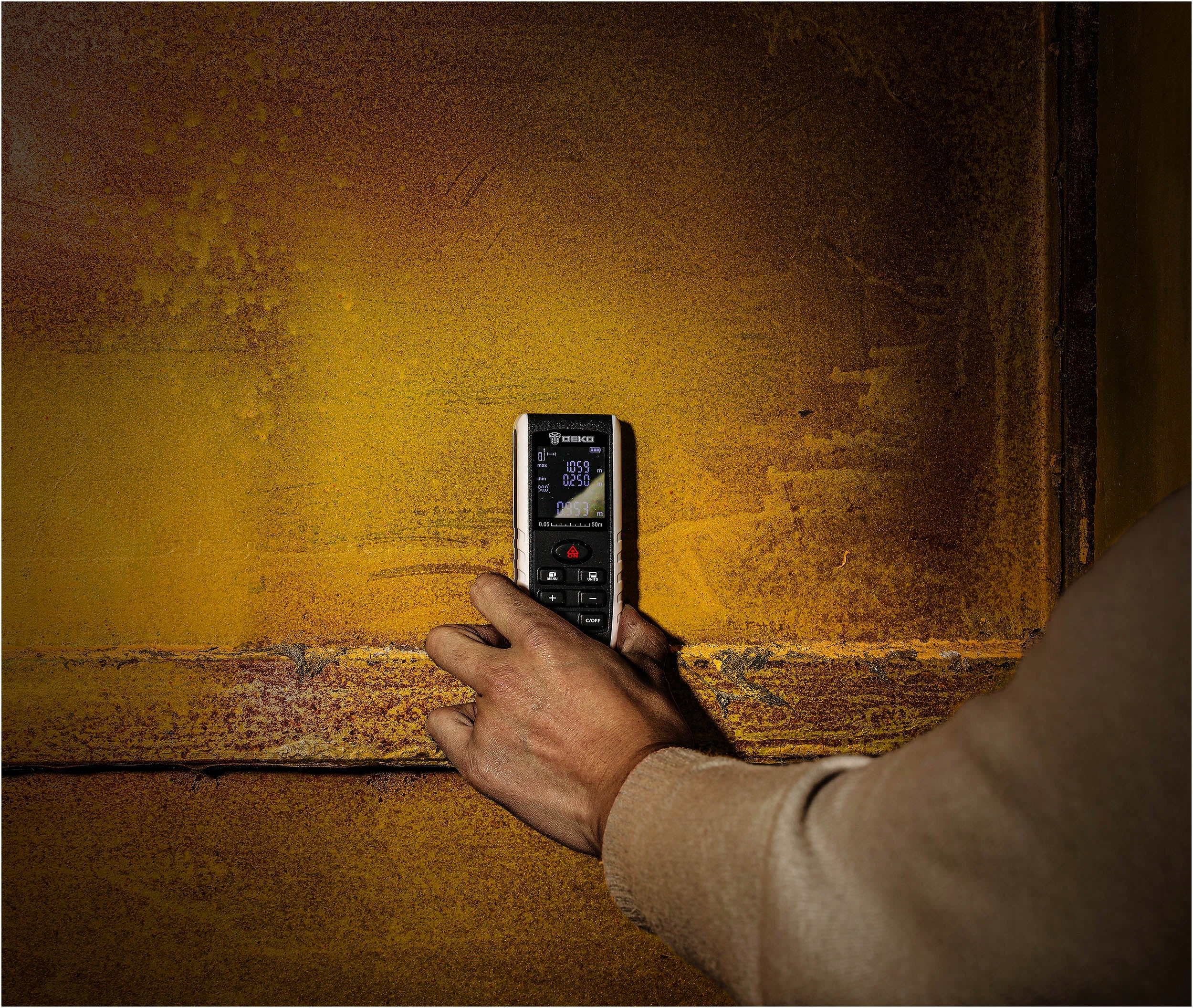 LASER RANGEFINDER >>50M<< DIGITAL PROTRACTOR LASER LEVEL METER DEKO Laser class class 2