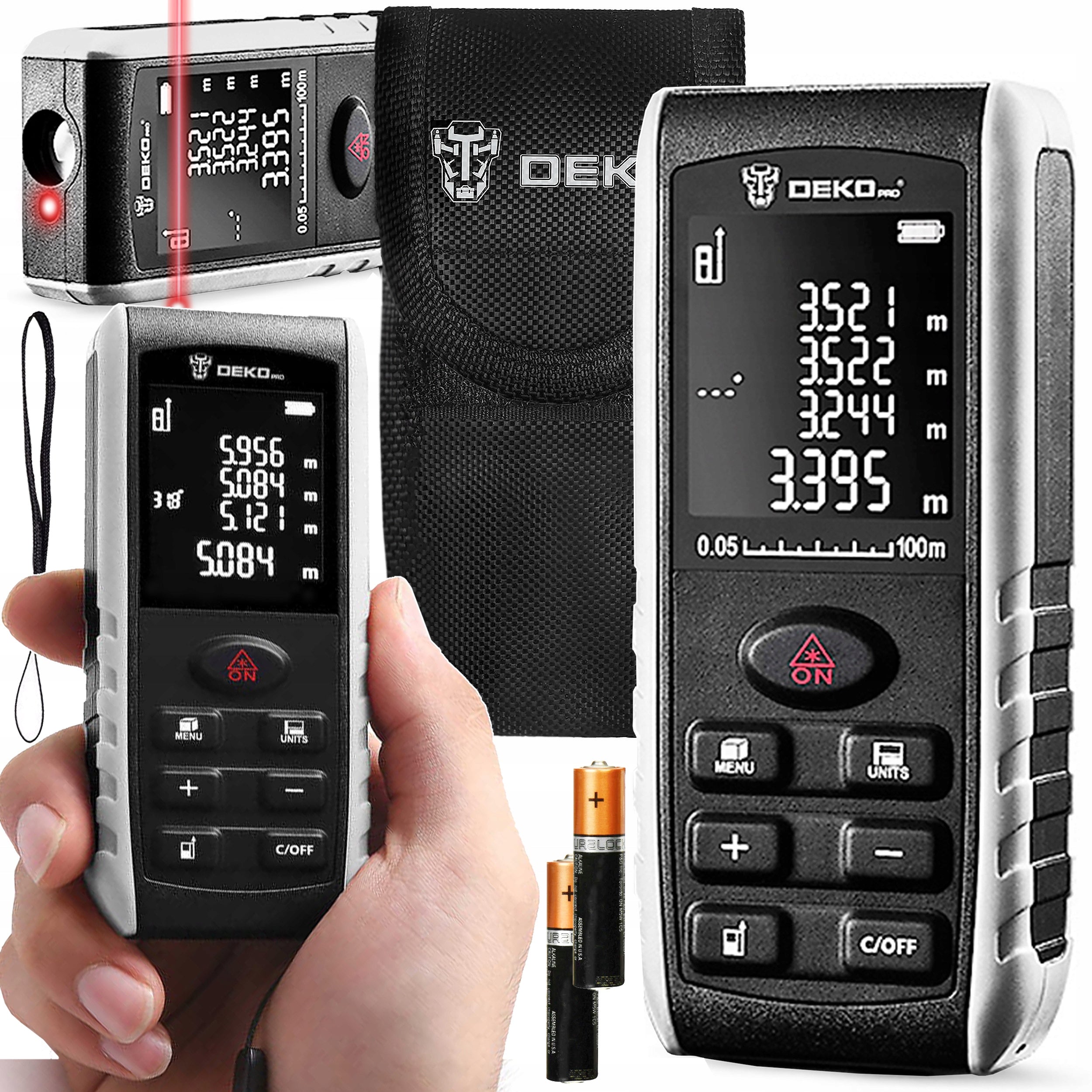 LASER RANGEFINDER >>50M<< DIGITAL PROTRACTOR LASER LEVEL METER DEKO