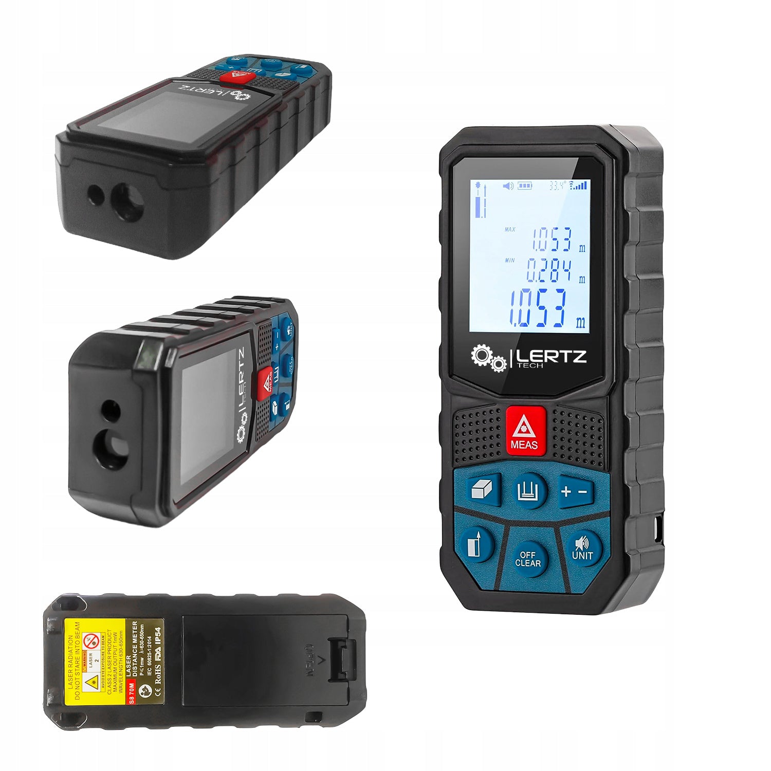 LASER RANGEFINDER >50M< PROTRACTOR DIGITAL METER LASER LEVEL MEASURING CUP Measurement accuracy (+/- mm) 1,5
