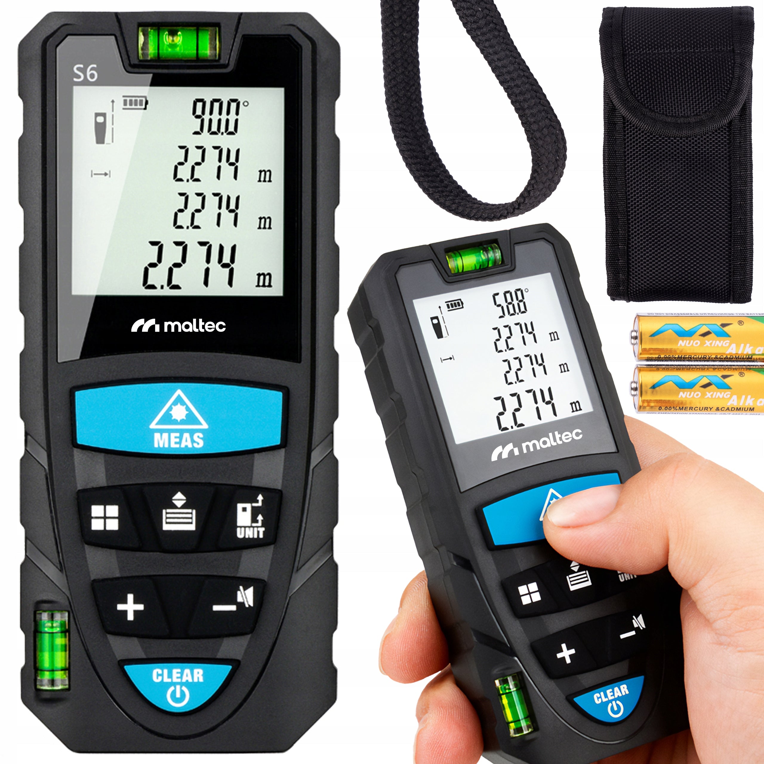 LASER RANGEFINDER 50M PROTRACTOR LEVEL DIGITAL DISTANCE METER