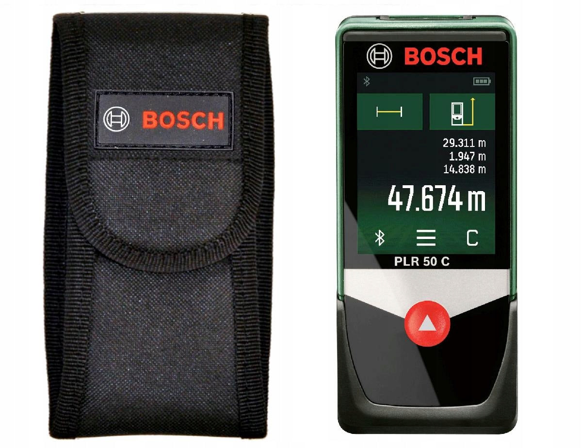 LASER RANGEFINDER ADVANCEDDISTANCE PLR 50C BOSCH Bluetooth range 50 meters Manufacturer code 0603672202