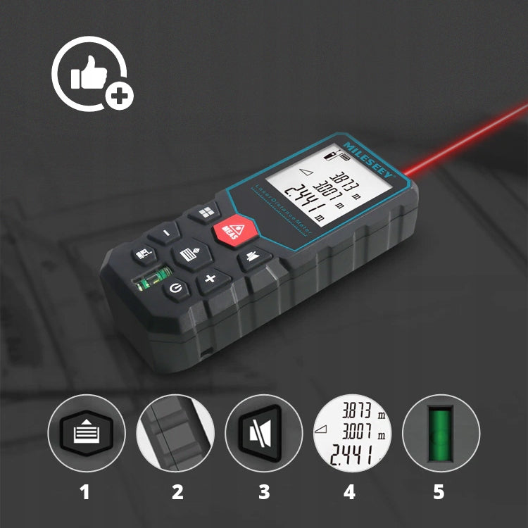 LASER RANGEFINDER DIGITAL DISTANCE METER 60 METERS MEASUREMENT MEMORY X5 EAN (GTIN) 5905072880732