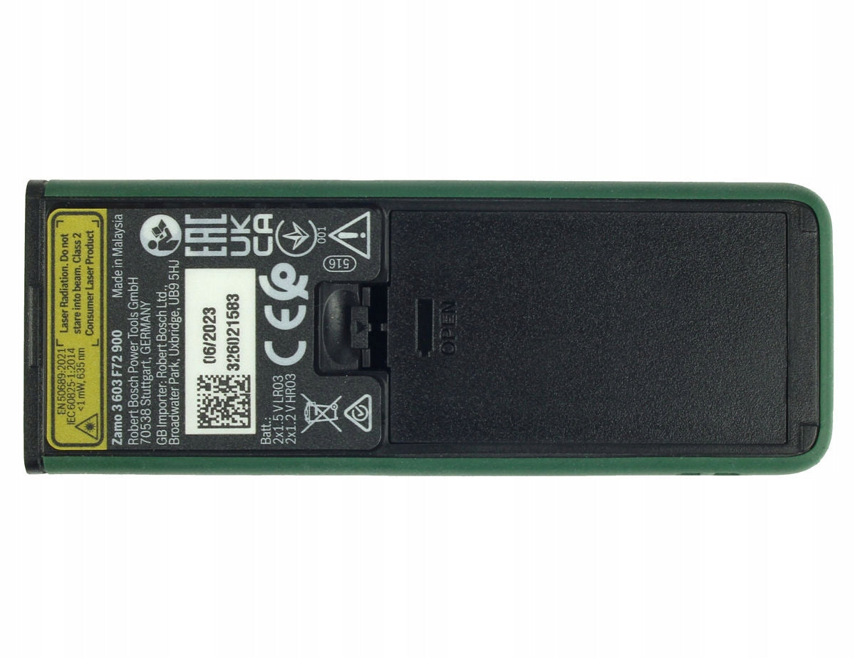 LASER RANGEFINDER ZAMO 4 BOSCH range up to 25 meters Maximum number of measurements in memory 10