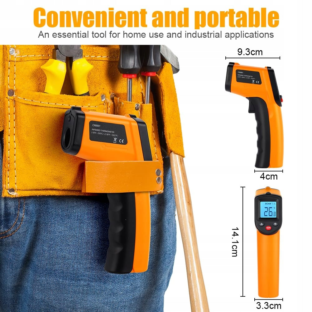LASER THERMOMETER NON-CONTACT METER IDEAL FOR COOKING AND GRILLING Packaging status original