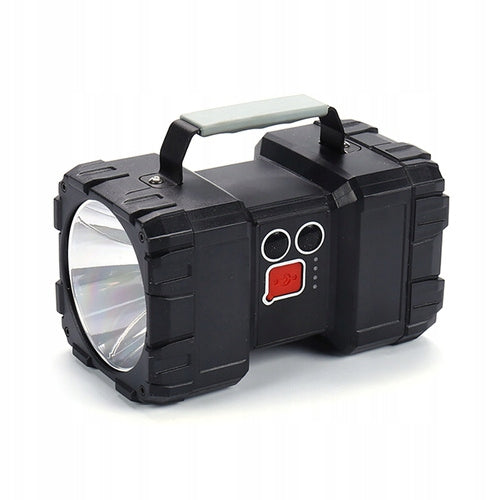 Taktische Taschenlampe, wiederaufladbar über USB, LED-CREE-Suchscheinwerfer-Powerbank 