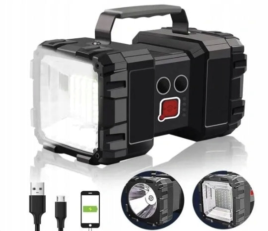 Wiederaufladbare LED-Spotlight-Taschenlampe 