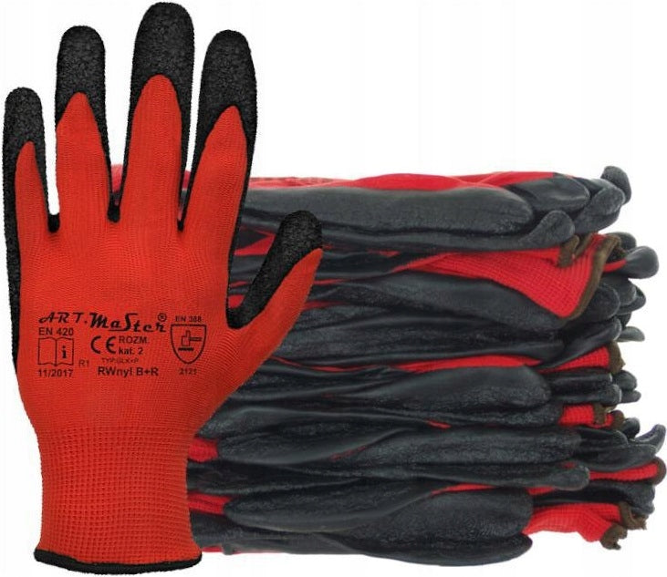 LATEX Coated Garden Work Gloves 12PAR STRONG