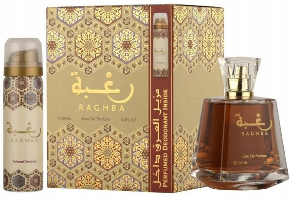 LATTAFA RAGHBA EDP 100ml SPRAY + DEODORANT 50ml SPRAY
