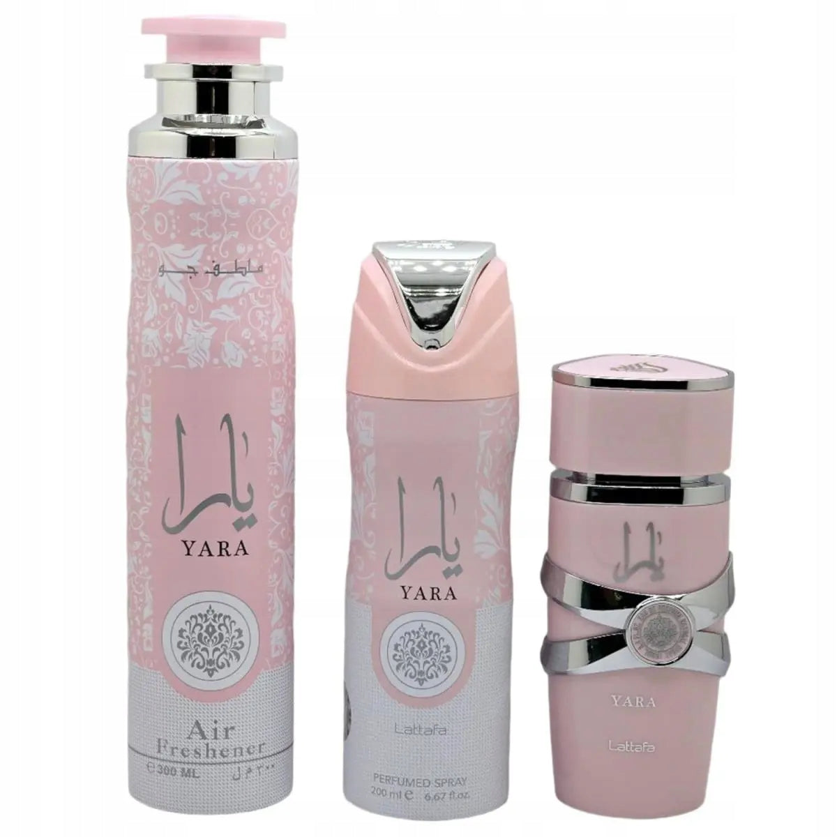 LATTAFA YARA GIFTSET EDP 100ML +DEODORANT 200ML + AIR FRESHENER 300ML Line other