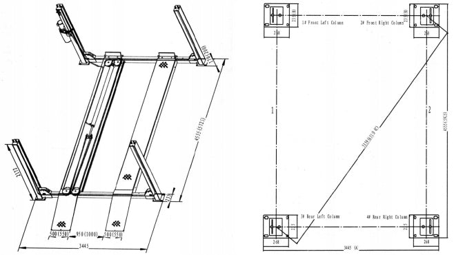 LAUNCH TLT-440W 4-column car lift Manufacturer code TLT-440W