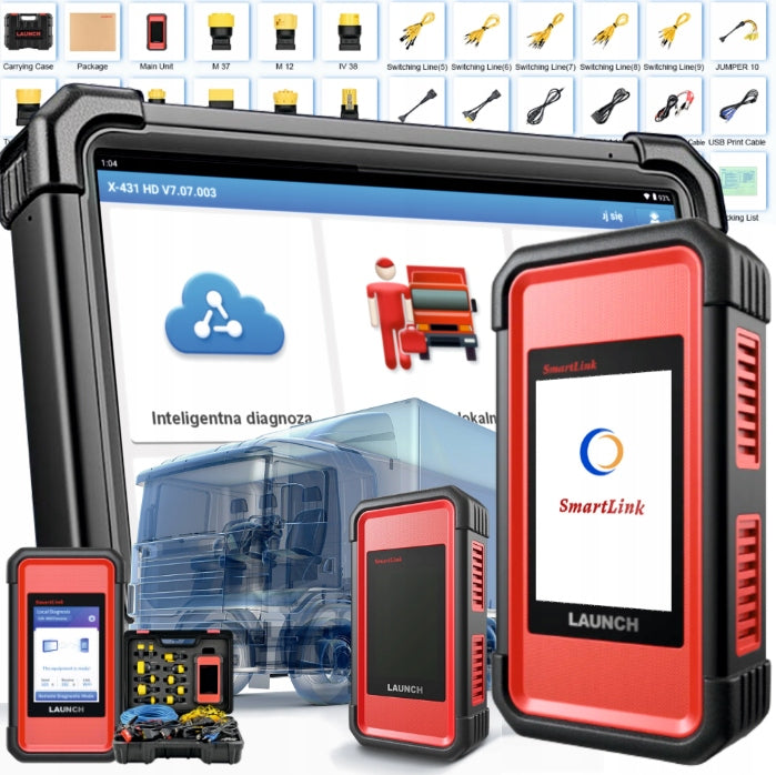 LAUNCH X431 HD3 TRUCK TRUCKS AGRICULTURAL MACHINERY CONSTRUCTION ADAPTERS Manufacturer code X-431 SMARTLINK C 2.0 KOMPUTER OBD2 adaptery